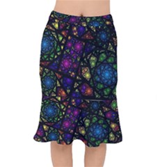 Stained Glass Crystal Art Short Mermaid Skirt by Pakjumat