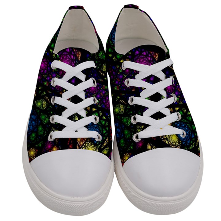 Stained Glass Crystal Art Women s Low Top Canvas Sneakers