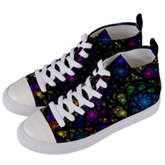 Stained Glass Crystal Art Women s Mid-top Canvas Sneakers by Pakjumat