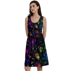 Stained Glass Crystal Art Classic Skater Dress by Pakjumat