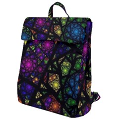 Stained Glass Crystal Art Flap Top Backpack by Pakjumat