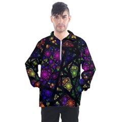 Stained Glass Crystal Art Men s Half Zip Pullover by Pakjumat