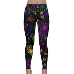 Stained Glass Crystal Art Lightweight Velour Classic Yoga Leggings by Pakjumat