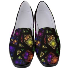 Stained Glass Crystal Art Women s Classic Loafer Heels by Pakjumat