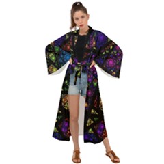 Stained Glass Crystal Art Maxi Kimono by Pakjumat