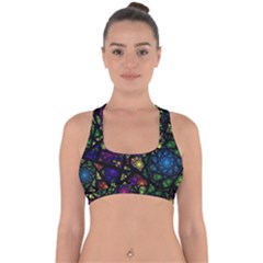 Stained Glass Crystal Art Cross Back Hipster Bikini Top  by Pakjumat