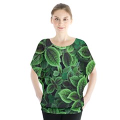 Shanghai Botanical Garden Batwing Chiffon Blouse