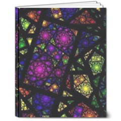 Stained Glass Crystal Art 8  X 10  Hardcover Notebook by Pakjumat