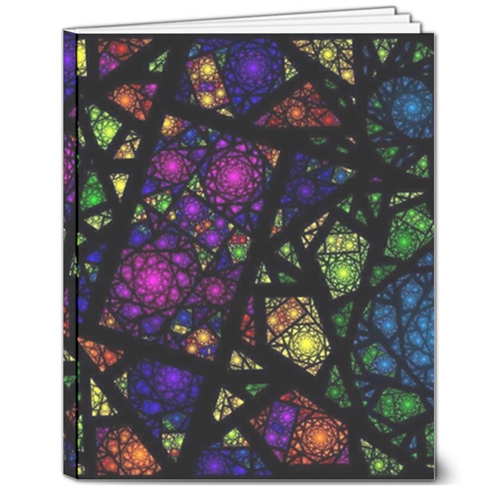 Stained Glass Crystal Art 8  x 10  Softcover Notebook