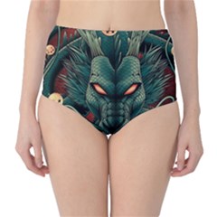 Dragon Art Classic High-waist Bikini Bottoms by Pakjumat