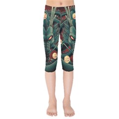 Dragon Art Kids  Capri Leggings  by Pakjumat