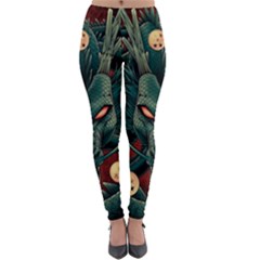 Dragon Art Lightweight Velour Leggings by Pakjumat