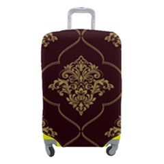 Vector Gold Ornament Pattern Seamless Damask Luggage Cover (small) by Pakjumat