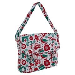 Background Vector Texture Christmas Winter Pattern Seamless Buckle Messenger Bag by Pakjumat