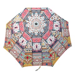 Pattern Texture Multi Colored Variation Folding Umbrellas by Pakjumat