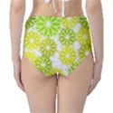 Flowers Green Texture With Pattern Leaves Shape Seamless Classic High-Waist Bikini Bottoms View2