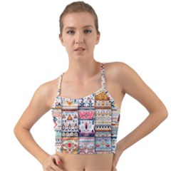 Pattern Texture Multi Colored Variation Mini Tank Bikini Top by Pakjumat