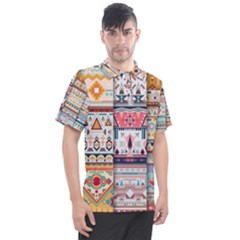 Pattern Texture Multi Colored Variation Men s Polo T-shirt by Pakjumat