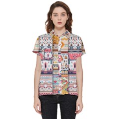 Pattern Texture Multi Colored Variation Short Sleeve Pocket Shirt by Pakjumat