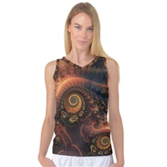 Paisley Abstract Fabric Pattern Floral Art Design Flower Women s Basketball Tank Top by Pakjumat