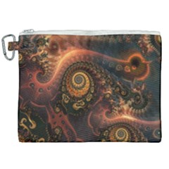 Paisley Abstract Fabric Pattern Floral Art Design Flower Canvas Cosmetic Bag (xxl) by Pakjumat