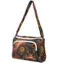 Paisley Abstract Fabric Pattern Floral Art Design Flower Front Pocket Crossbody Bag View1