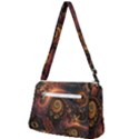 Paisley Abstract Fabric Pattern Floral Art Design Flower Front Pocket Crossbody Bag View2