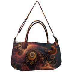 Paisley Abstract Fabric Pattern Floral Art Design Flower Removable Strap Handbag by Pakjumat