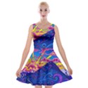 Abstract Paisley Art Pattern Design Fabric Floral Decoration Velvet Skater Dress View1