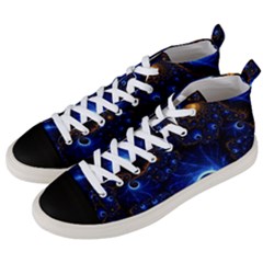 Abstract Design Art Pattern Wallpaper Shape Decoration Men s Mid-top Canvas Sneakers by Pakjumat