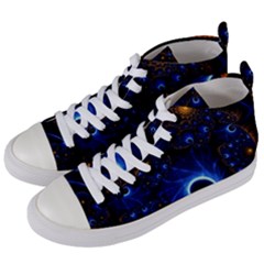 Abstract Design Art Pattern Wallpaper Shape Decoration Women s Mid-top Canvas Sneakers by Pakjumat