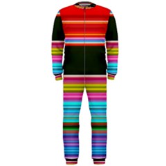 Horizontal Line Colorful Onepiece Jumpsuit (men) by Pakjumat