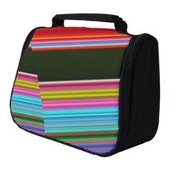 Horizontal Line Colorful Full Print Travel Pouch (small) by Pakjumat