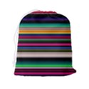 Horizontal Lines Colorful Drawstring Pouch (2XL) View2