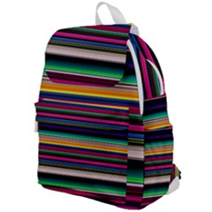 Horizontal Lines Colorful Top Flap Backpack by Pakjumat