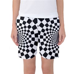 Geomtric Pattern Illusion Shapes Women s Basketball Shorts by Pakjumat