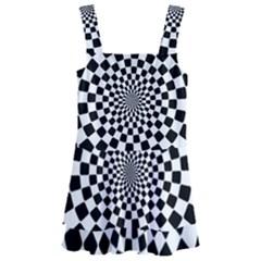 Geomtric Pattern Illusion Shapes Kids  Layered Skirt Swimsuit by Pakjumat