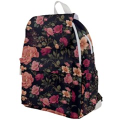 Flower Pattern Top Flap Backpack by Pakjumat