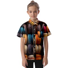 Macaroon Sweet Treat Kids  Short Sleeve Shirt by Pakjumat