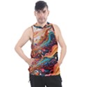 Pattern Abstract Men s Sleeveless Hoodie View1