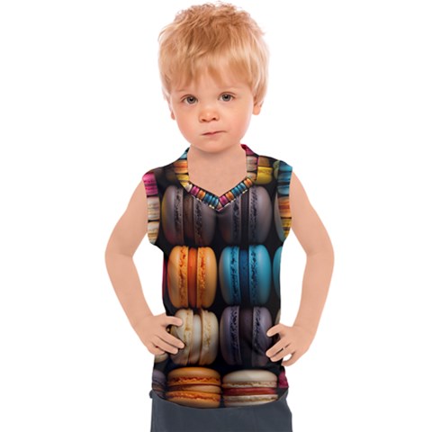 Macaroon Sweet Treat Kids  Sport Tank Top by Pakjumat