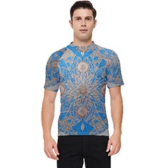 Flower Mandala Pattern Men s Short Sleeve Rash Guard by Pakjumat