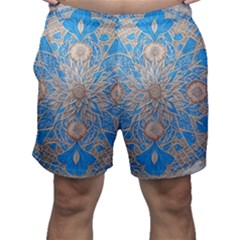 Flower Mandala Pattern Men s Shorts by Pakjumat