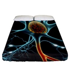 Organism Neon Science Fitted Sheet (queen Size) by Pakjumat