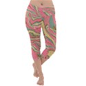 Pattern Glitter Pastel Layer Lightweight Velour Capri Yoga Leggings View1