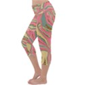 Pattern Glitter Pastel Layer Lightweight Velour Capri Yoga Leggings View2