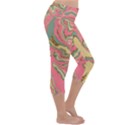 Pattern Glitter Pastel Layer Lightweight Velour Capri Yoga Leggings View3