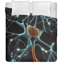 Organism Neon Science Duvet Cover Double Side (california King Size) by Pakjumat