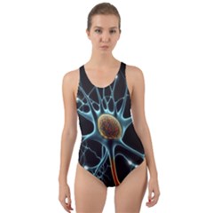 Organism Neon Science Cut-out Back One Piece Swimsuit by Pakjumat