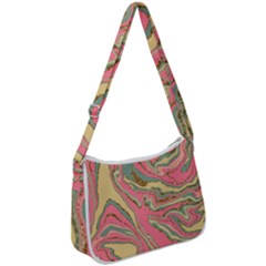 Pattern Glitter Pastel Layer Zip Up Shoulder Bag by Pakjumat